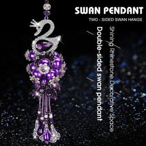 Elegant Swan Pendant Double-sided GORGEOUS new in box STUNNING